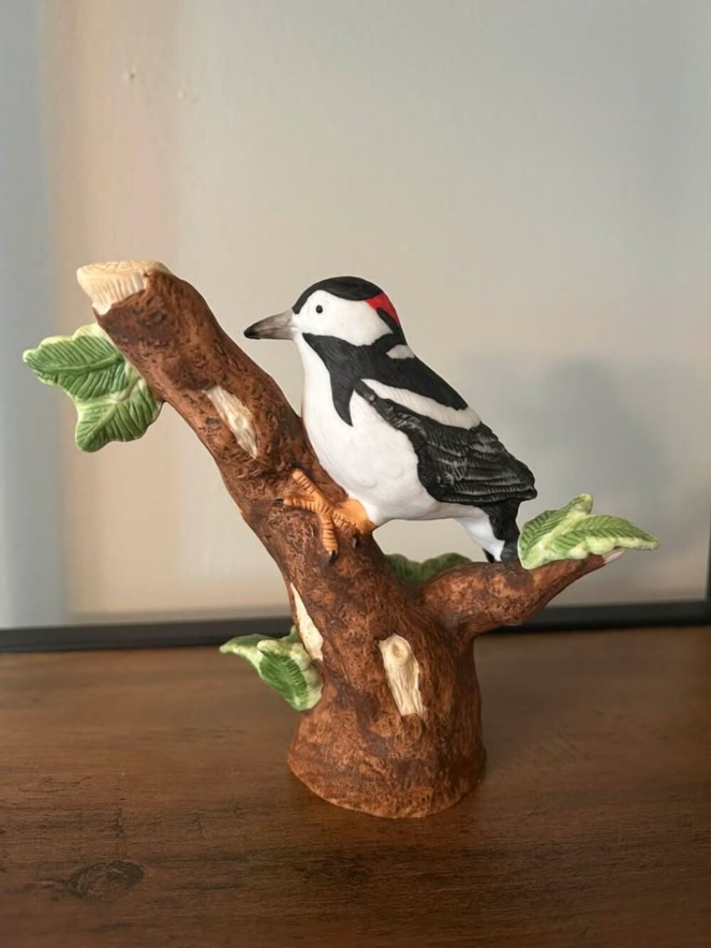 Vintage Russ Berrie Nature's Song Woodpecker Figurine